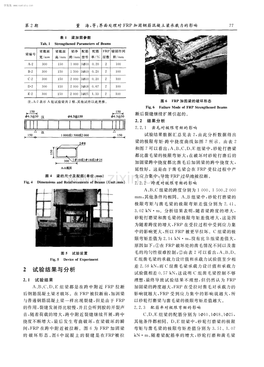 界面处理对FRP加固钢筋混凝土梁承载力的影响.pdf_第3页