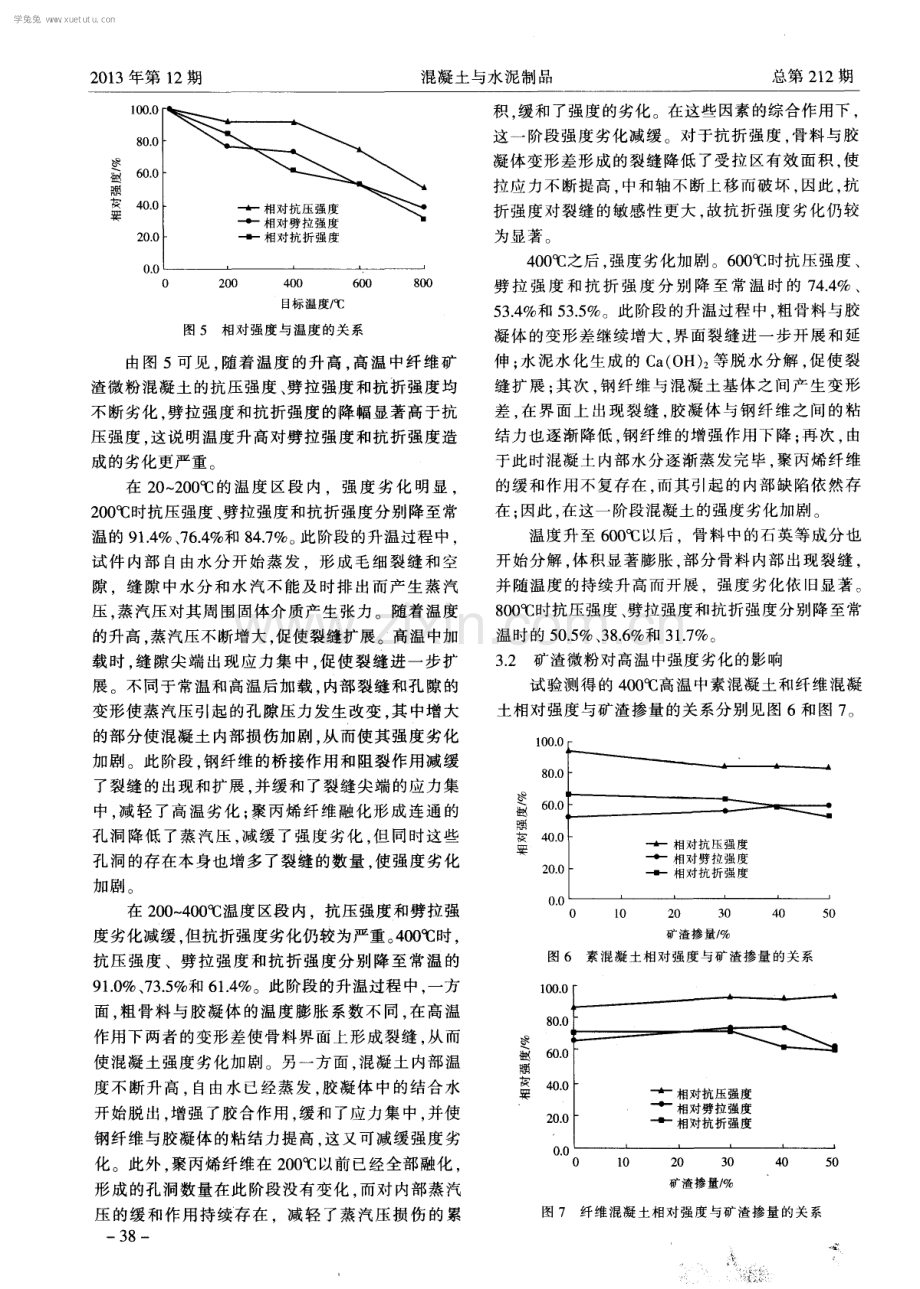 高温中纤维矿渣混凝土强度劣化及其计算方法.pdf_第3页