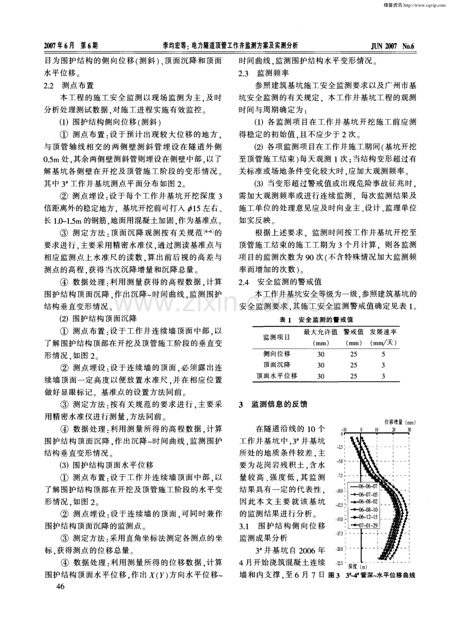 电力隧道顶管工作井监测方案及实测分析.pdf_第2页