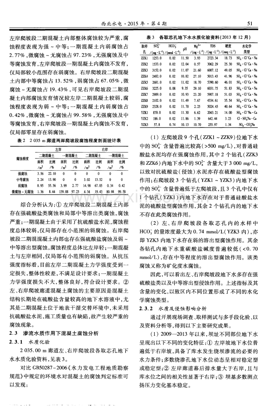 李家峡拱坝河床坝基混凝土腐蚀检测与分析.pdf_第3页