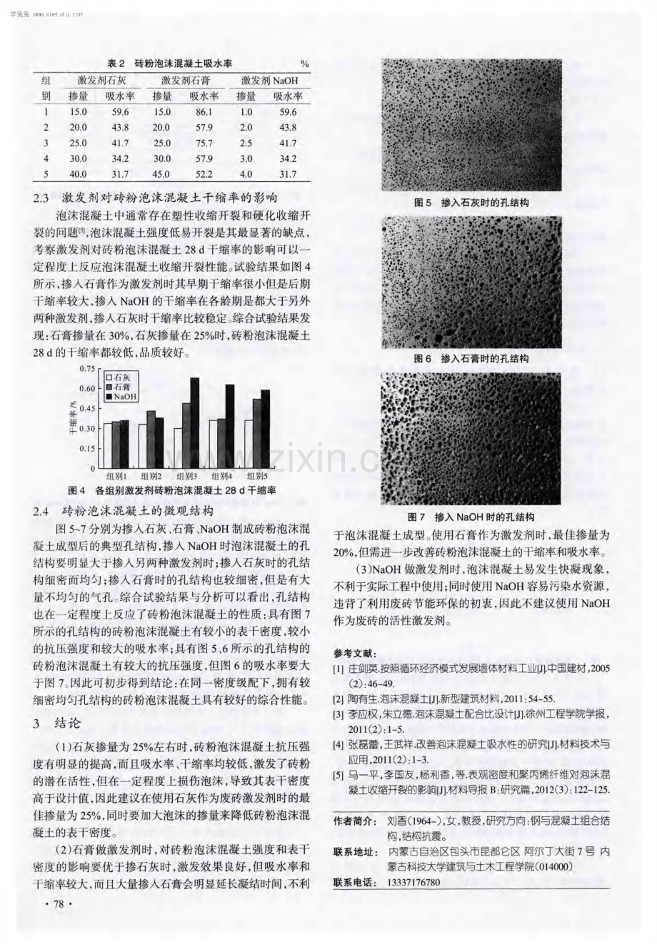 激发剂对砖粉泡沫混凝土性能的影响.pdf_第3页