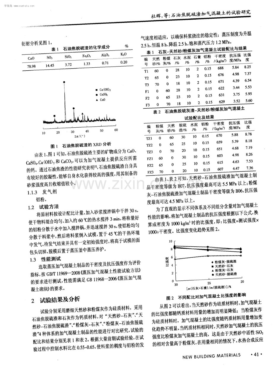 石油焦脱硫渣加气混凝土的试验研究.pdf_第2页