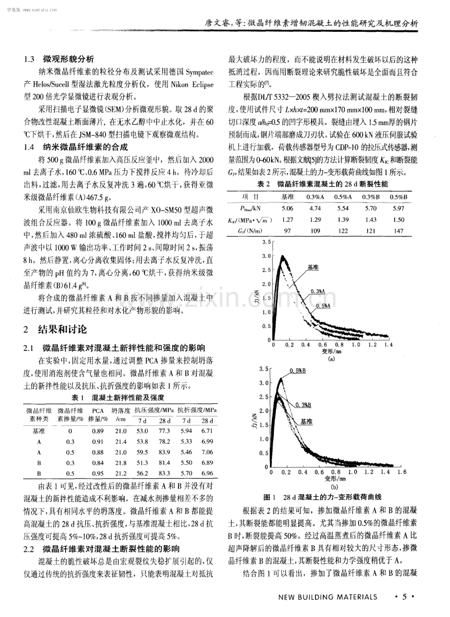 微晶纤维素增韧混凝土的性能研究及机理分析.pdf_第2页