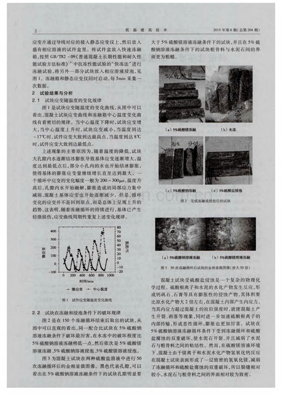 硫酸盐环境下的混凝土冻融变形规律.pdf_第2页