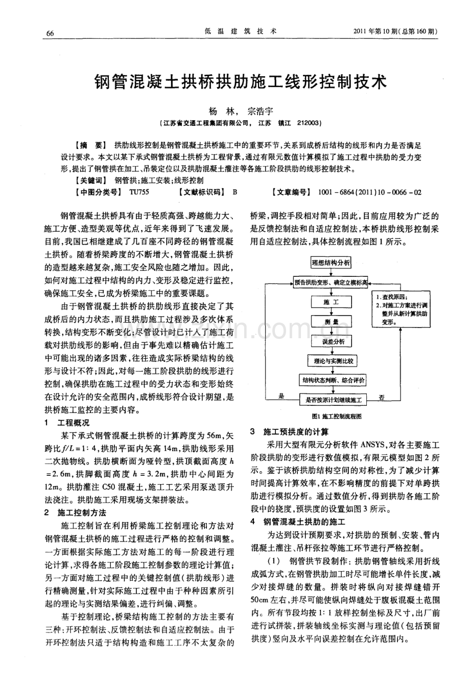 钢管混凝土拱桥拱肋施工线形控制技术.pdf_第1页