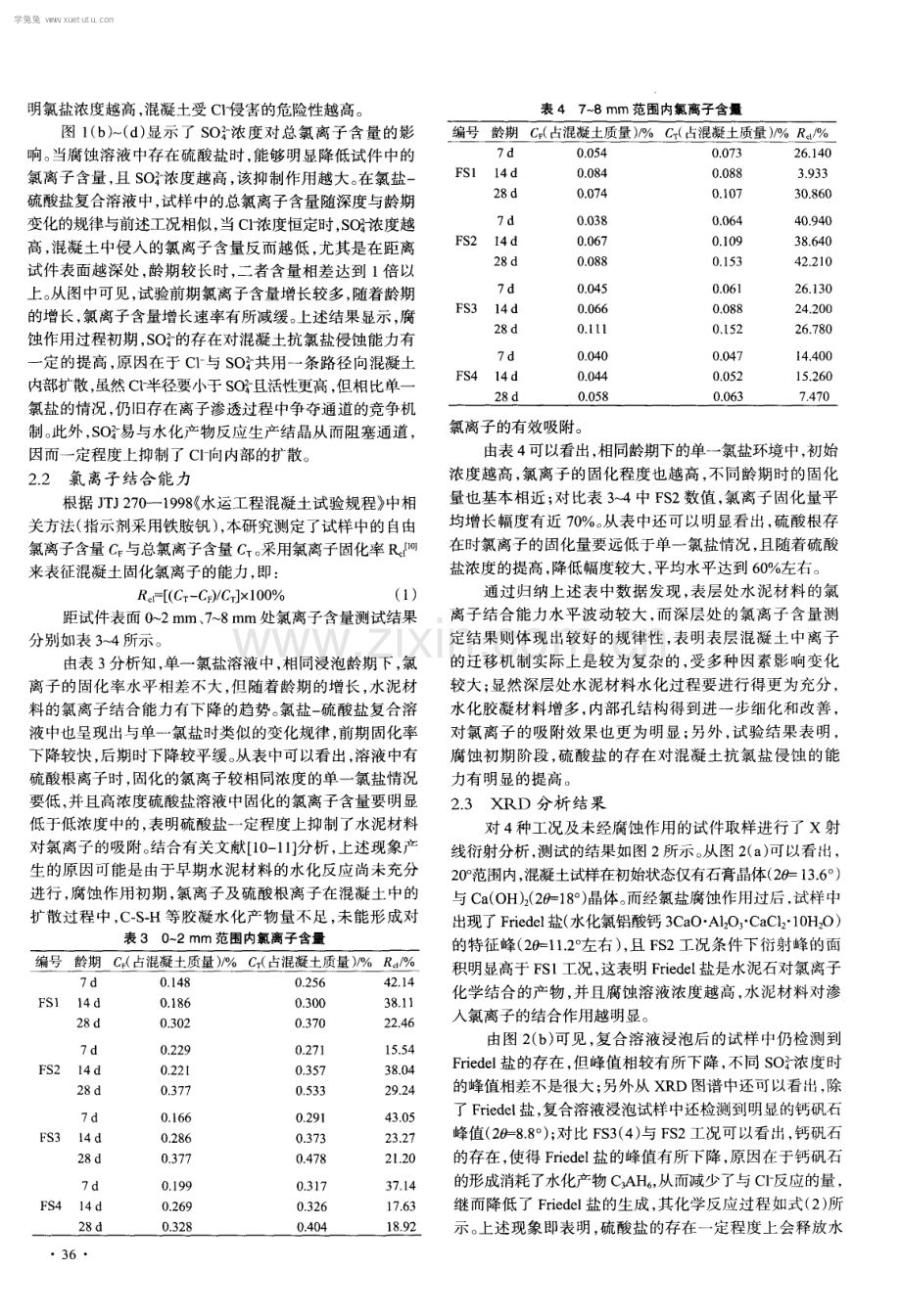 硫酸盐对氯离子在地下结构混凝土中传输过程的影响.pdf_第3页