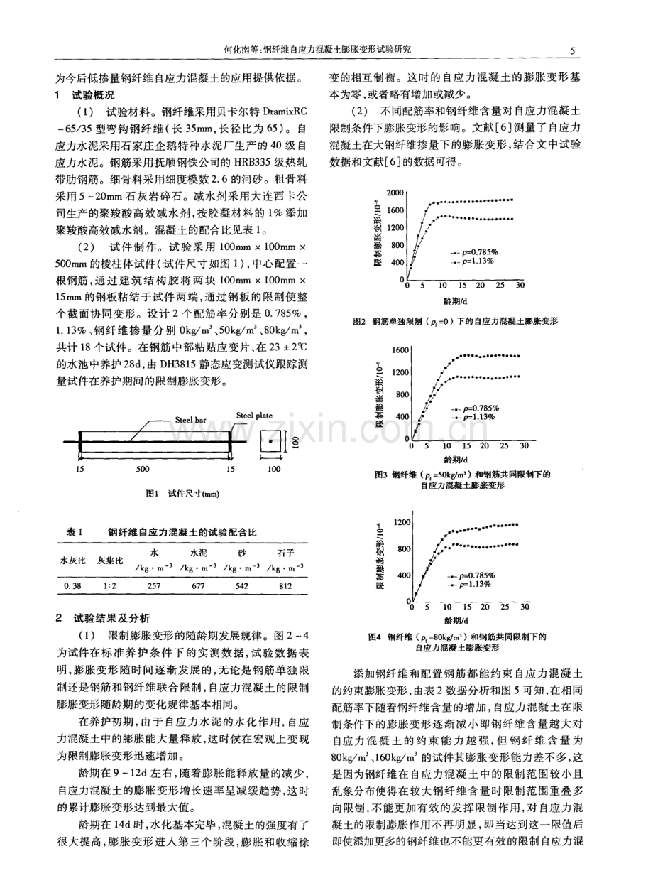 钢纤维自应力混凝土膨胀变形试验研究.pdf_第2页