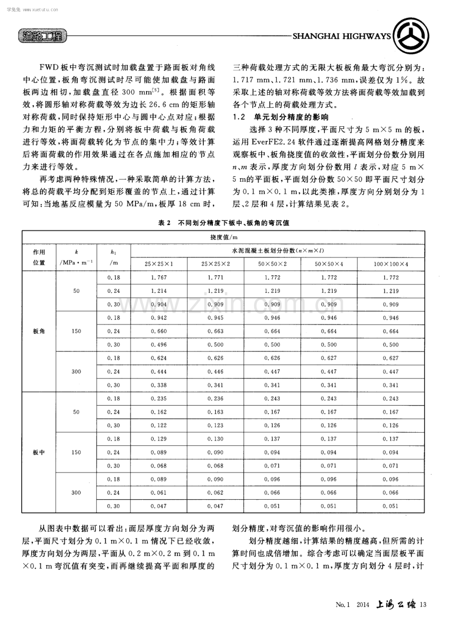 水泥混凝土路面三维模型弯沉影响因素及精度分析.pdf_第2页