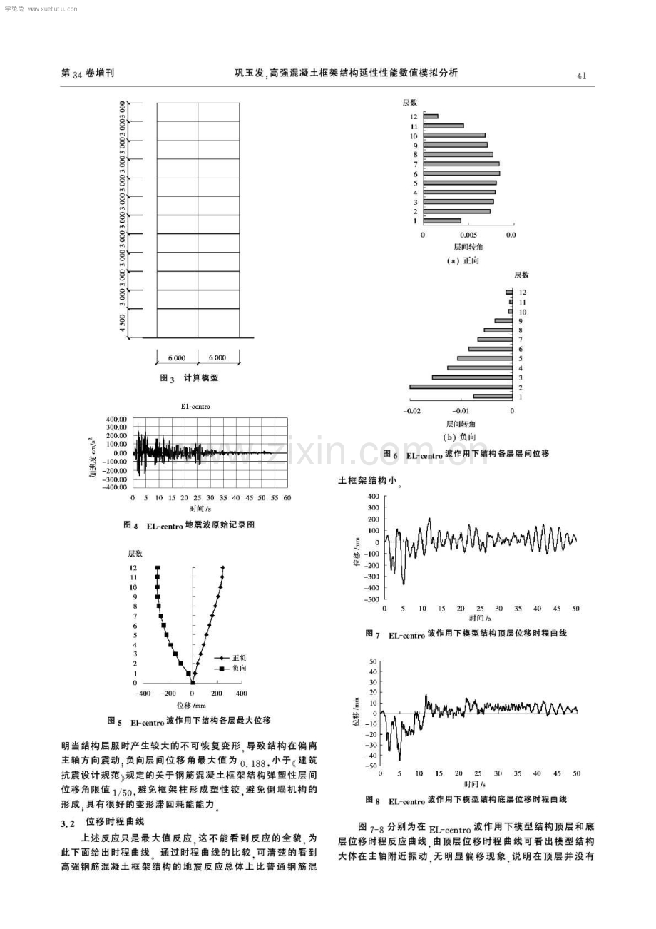 高强混凝土框架结构延性性能数值模拟分析.pdf_第3页