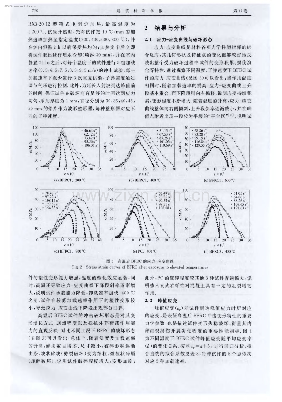 高温后玄武岩纤维增强混凝土的冲击变形特性.pdf_第3页