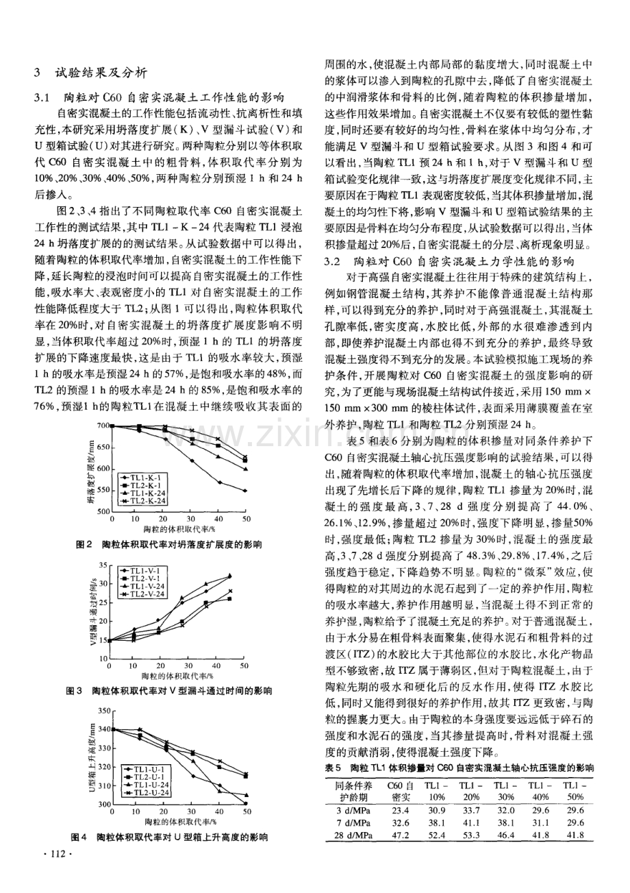 陶粒体积取代率对C60自密实混凝土性能影响的研究.pdf_第3页