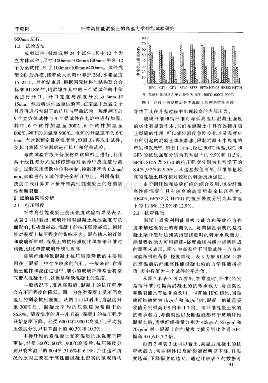 纤维高性能混凝土的高温力学性能试验研究.pdf_第2页