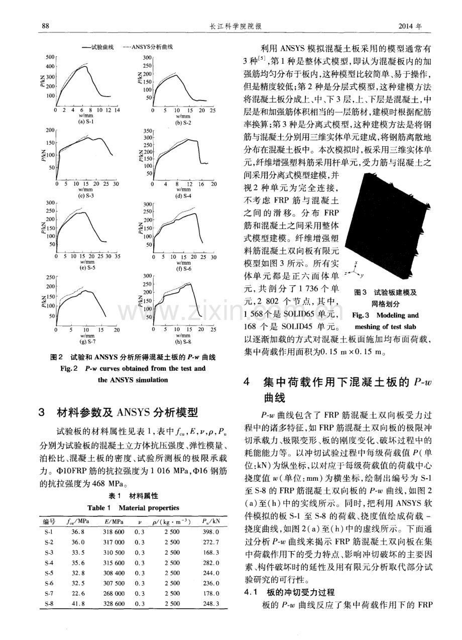 有限元模拟FRP筋混凝土双向板的冲切过程.pdf_第2页