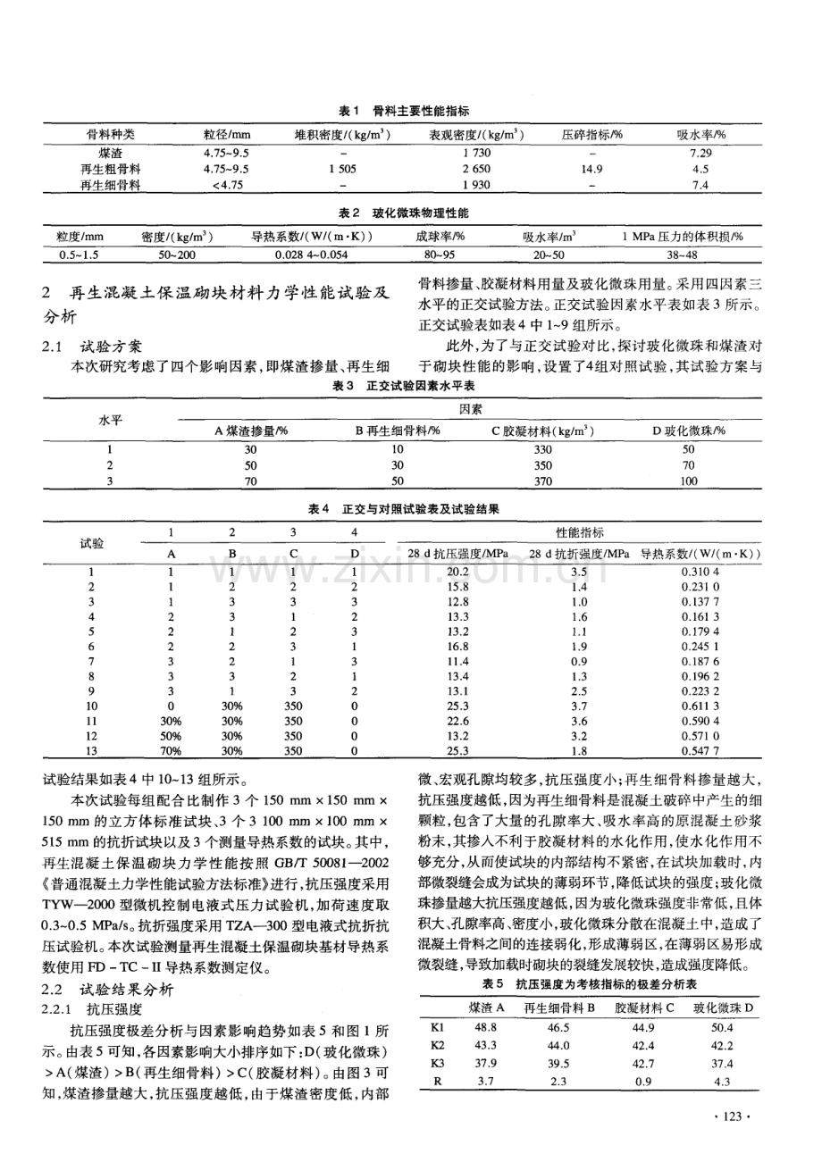 再生混凝土保温砌块力学性能与热工性能研究.pdf_第2页