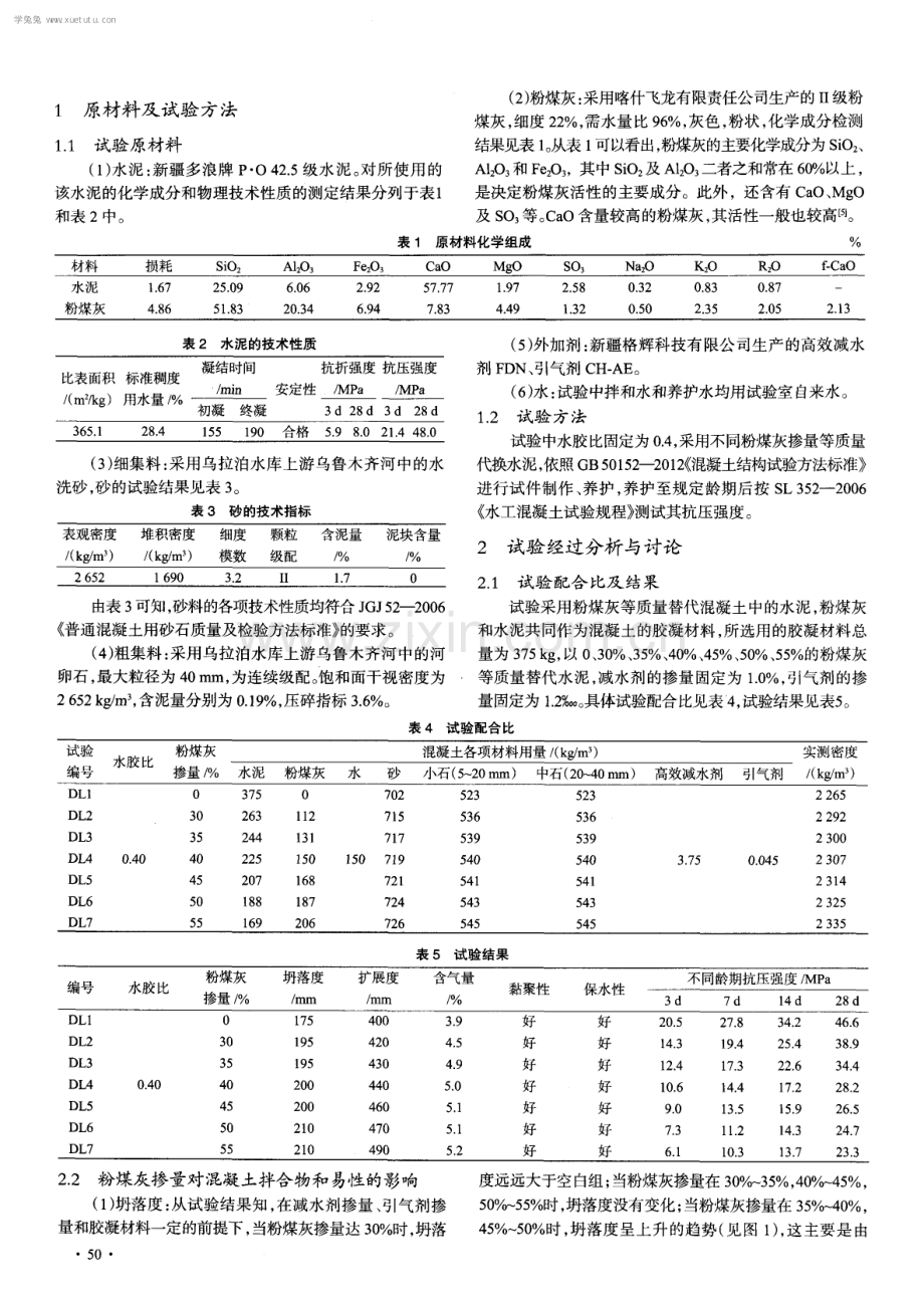 大掺量粉煤灰泵送混凝土早期抗压强度的试验研究.pdf_第2页