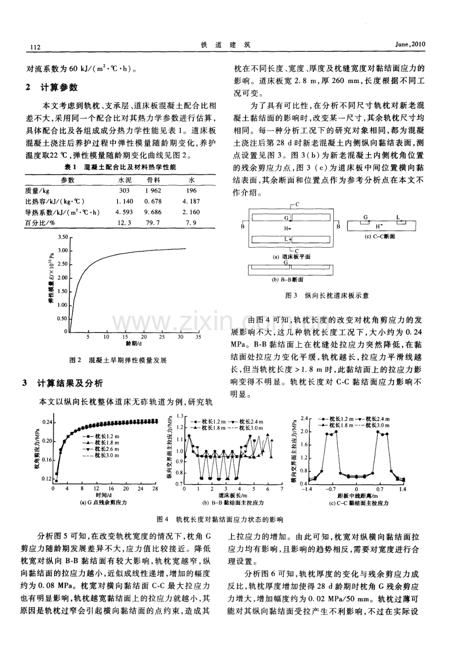 整体道床无砟轨道现浇道床板新老混凝土黏结面应力分析.pdf_第2页