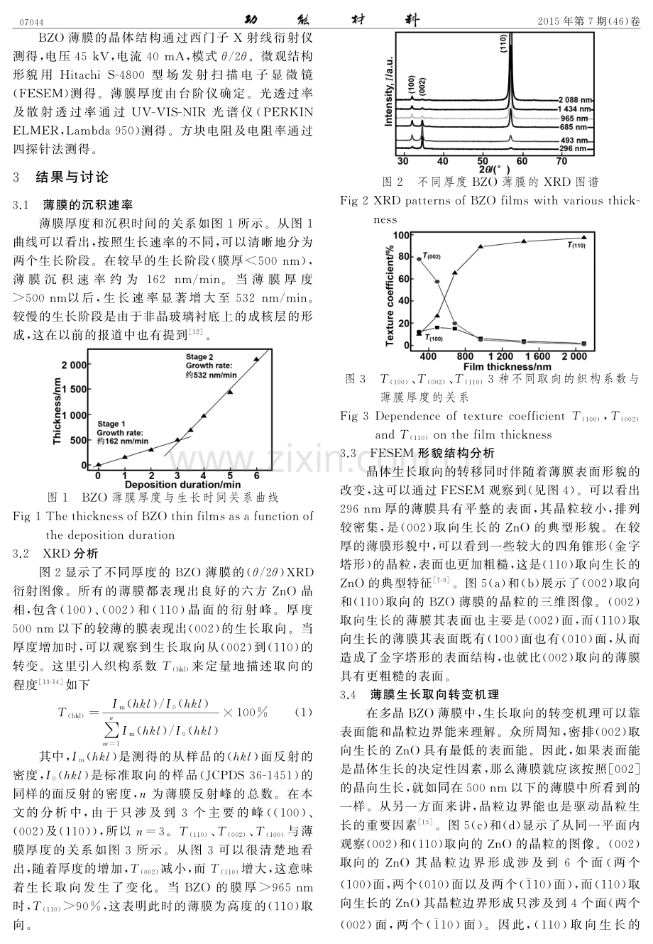 低压化学气相沉积法生长 B 掺杂 ZnO 薄膜及其性能.pdf_第2页