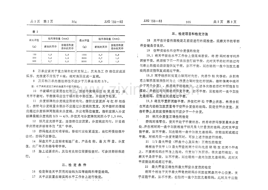 JJG 156-83（代替JJG 156-74） 架盘天平检定规程.pdf_第3页