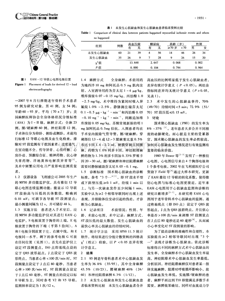 推衍12导联心电图对老年骨科患者术中心肌缺血监测的临床价值分析.pdf_第2页