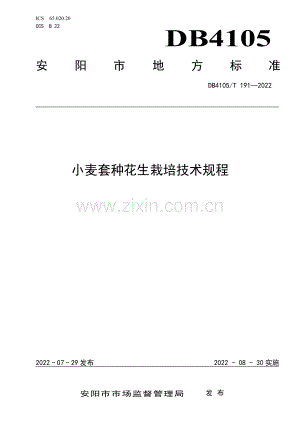 DB4105∕T 191—2022 小麦套种花生栽培技术规程(安阳市).pdf