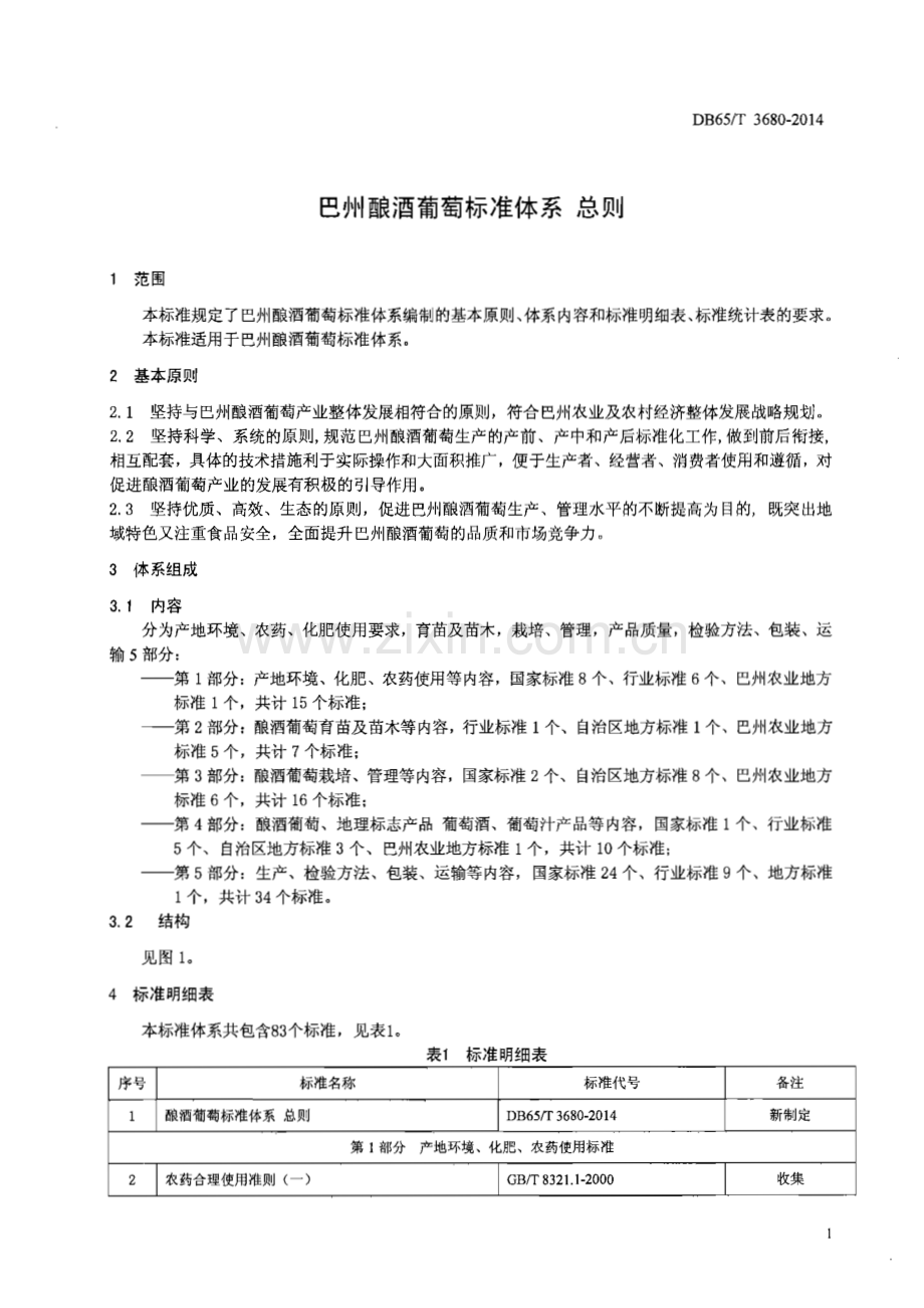 DB65∕T 3680-2014 巴州酿酒葡萄标准体系 总则(新疆维吾尔自治区).pdf_第3页