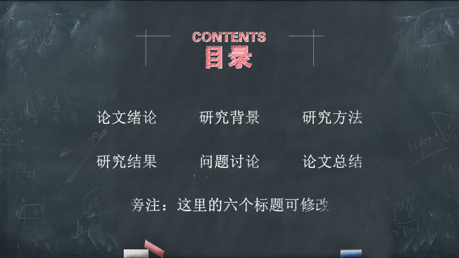 清新文艺范黑板手绘毕业答辩PPT模板.pptx_第2页