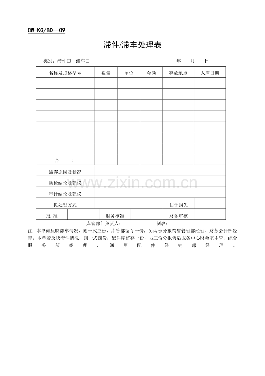 财务-库管部表格（入库单 库存商品月周转速度统计表）.DOC_第3页