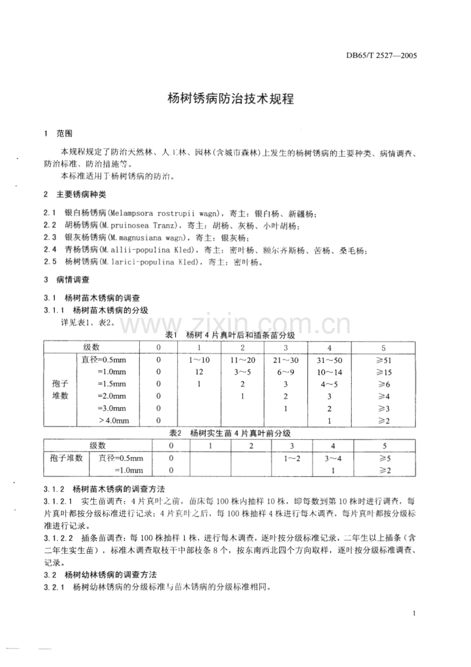 DB65_T 2527-2005 杨树锈病防治技术规程(新疆维吾尔自治区).pdf_第3页
