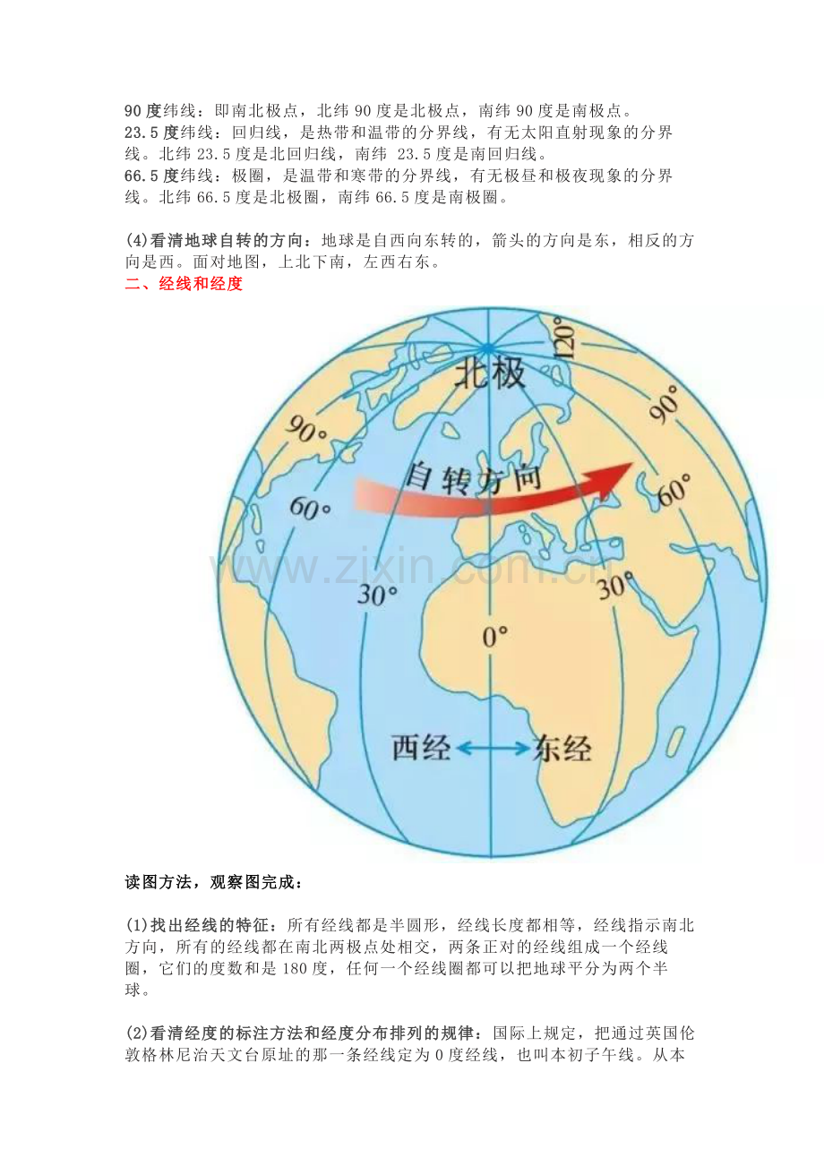 初中地理超详细的经纬线判读和分析方法.docx_第2页