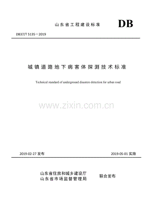 DB37∕T 5135-2019 城镇道路地下病害体探测技术标准(山东省).pdf