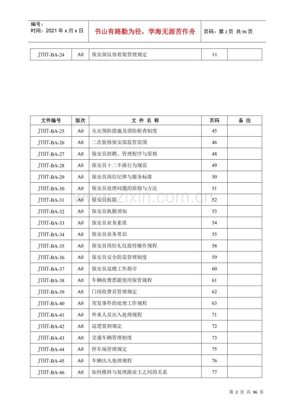 物业公司保安部工作手册.doc_第2页