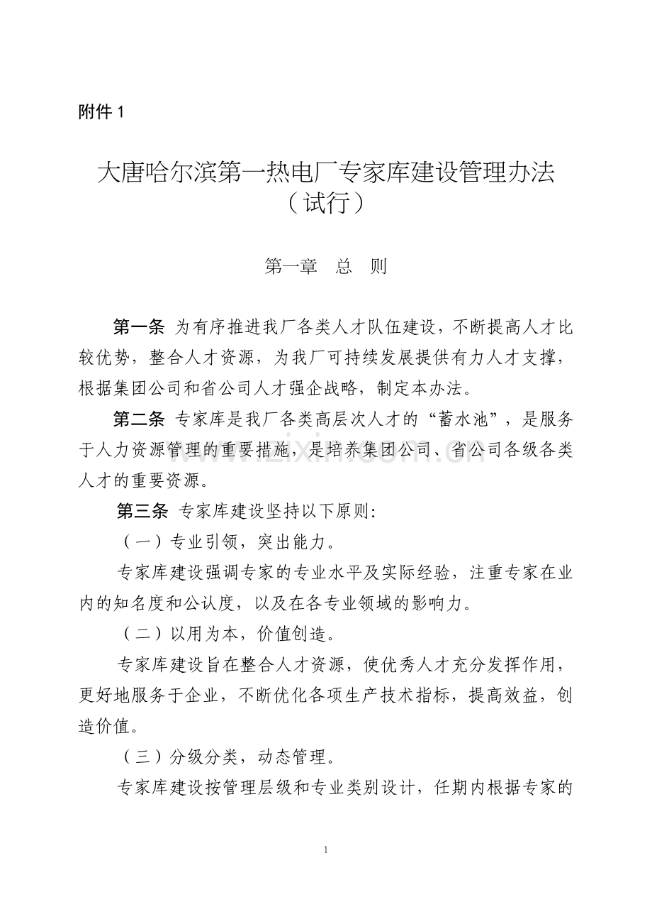 热电厂专家库建设管理办法.docx_第1页