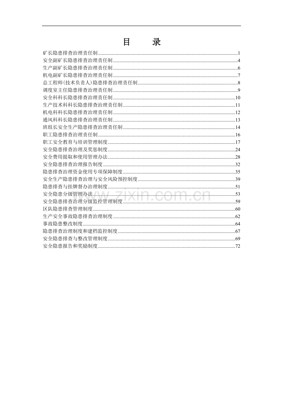 煤矿隐患排查治理综合管理制度汇编.docx_第2页