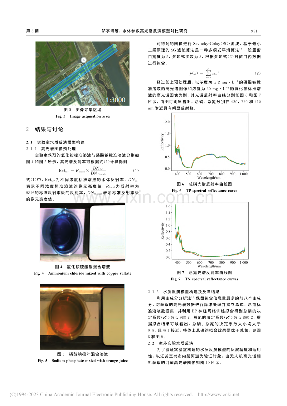 水体参数高光谱反演模型对比研究_邹宇博.pdf_第3页