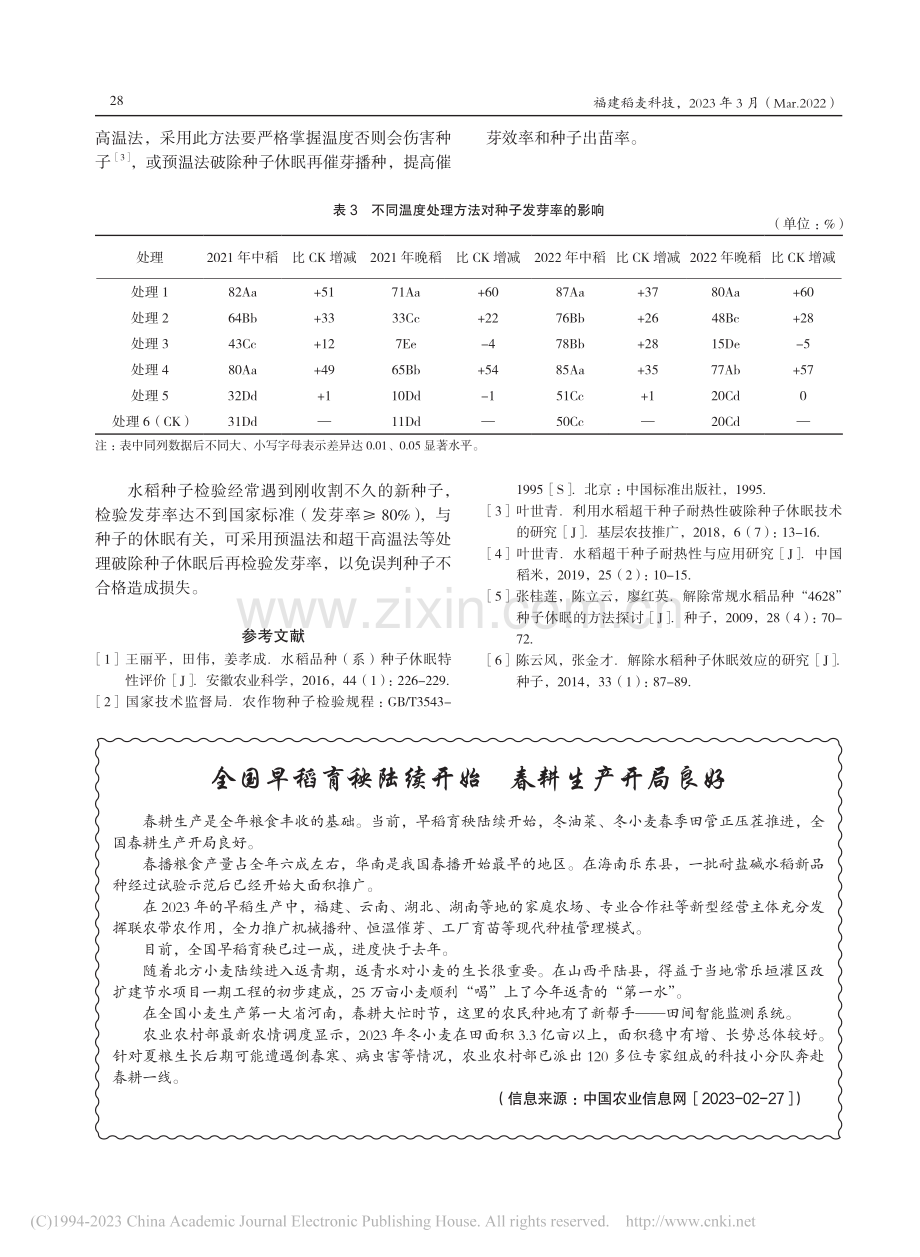 水稻种子休眠性及破除休眠方法试验_叶世青.pdf_第3页