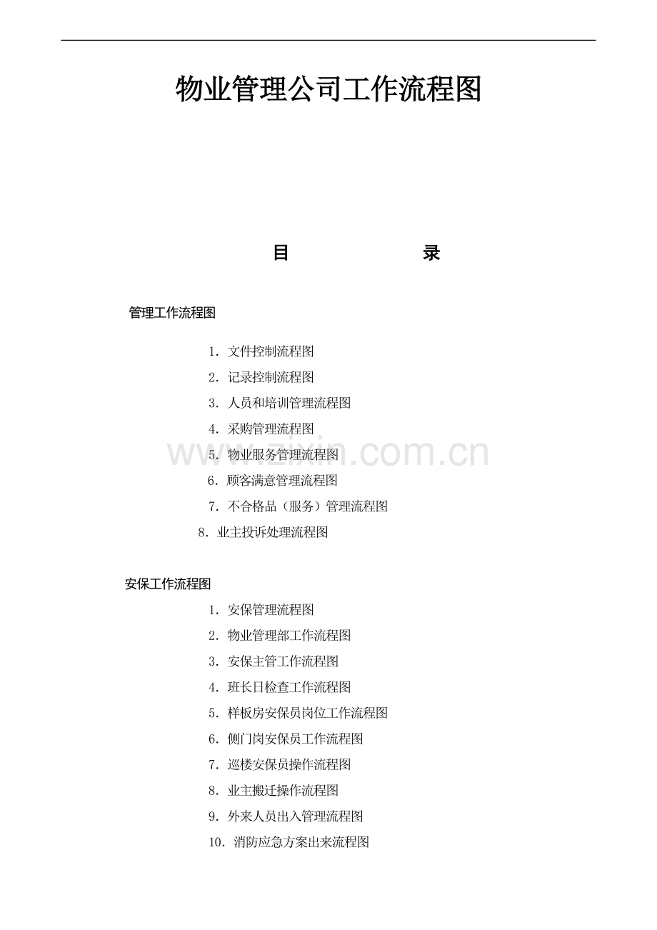 物业管理公司工作流程图(doc 54页).docx_第1页