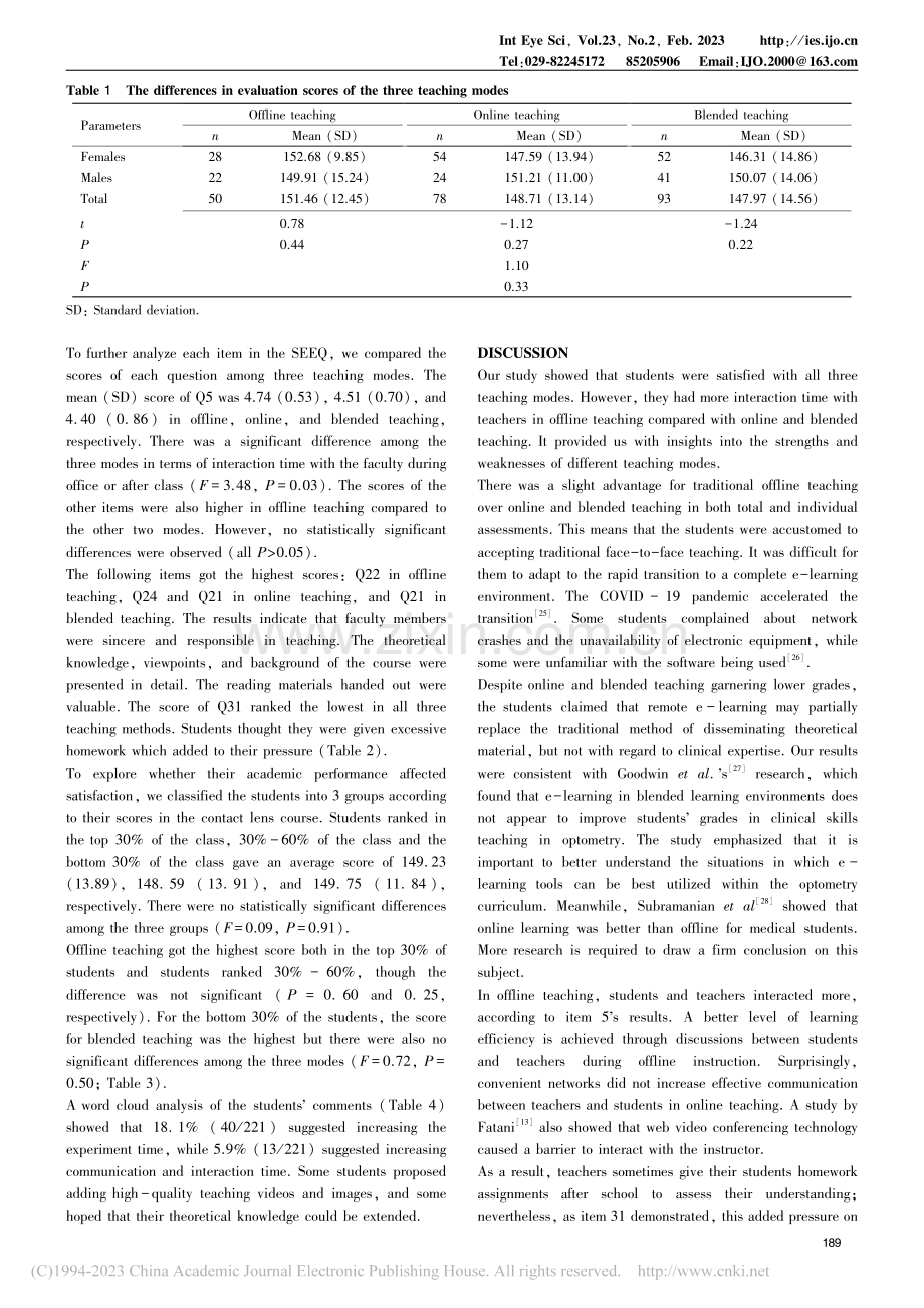 通过SEEQ问卷调查评估学...种教学模式的满意度（英文）_张红梅.pdf_第3页