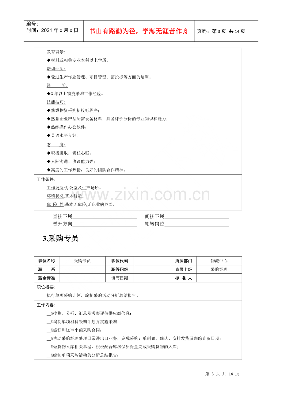 物流公司各岗位说明书.docx_第3页