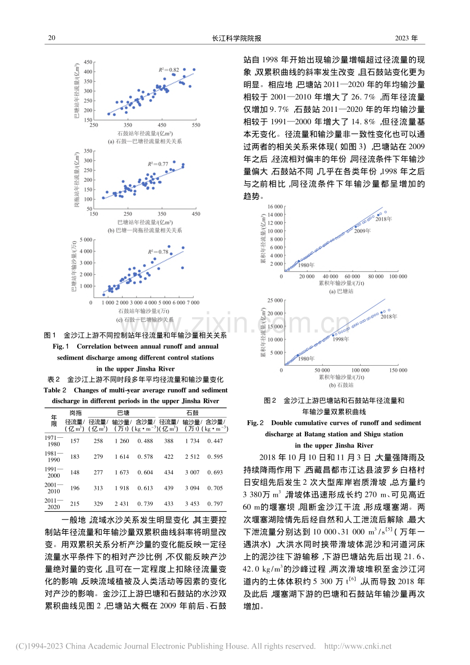 梯级水库建设背景下金沙江上游水沙变化特性_王远龙.pdf_第3页