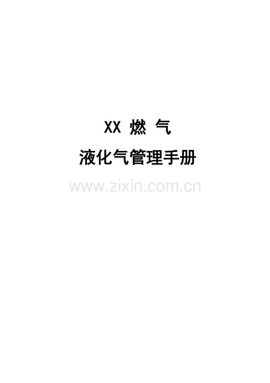 燃气液化气管理手册.docx_第1页