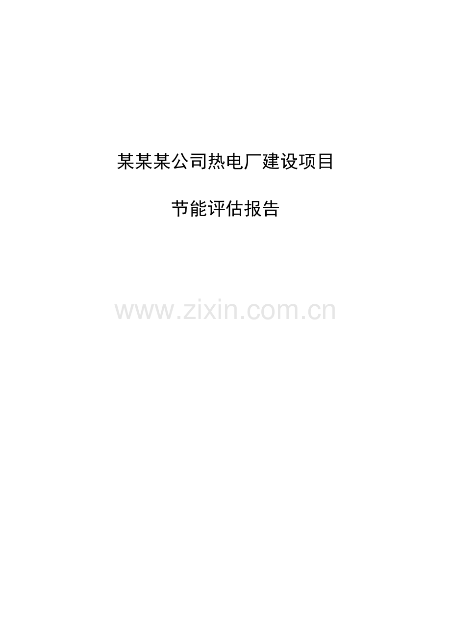 热电联产项目节能评估报告.docx_第1页