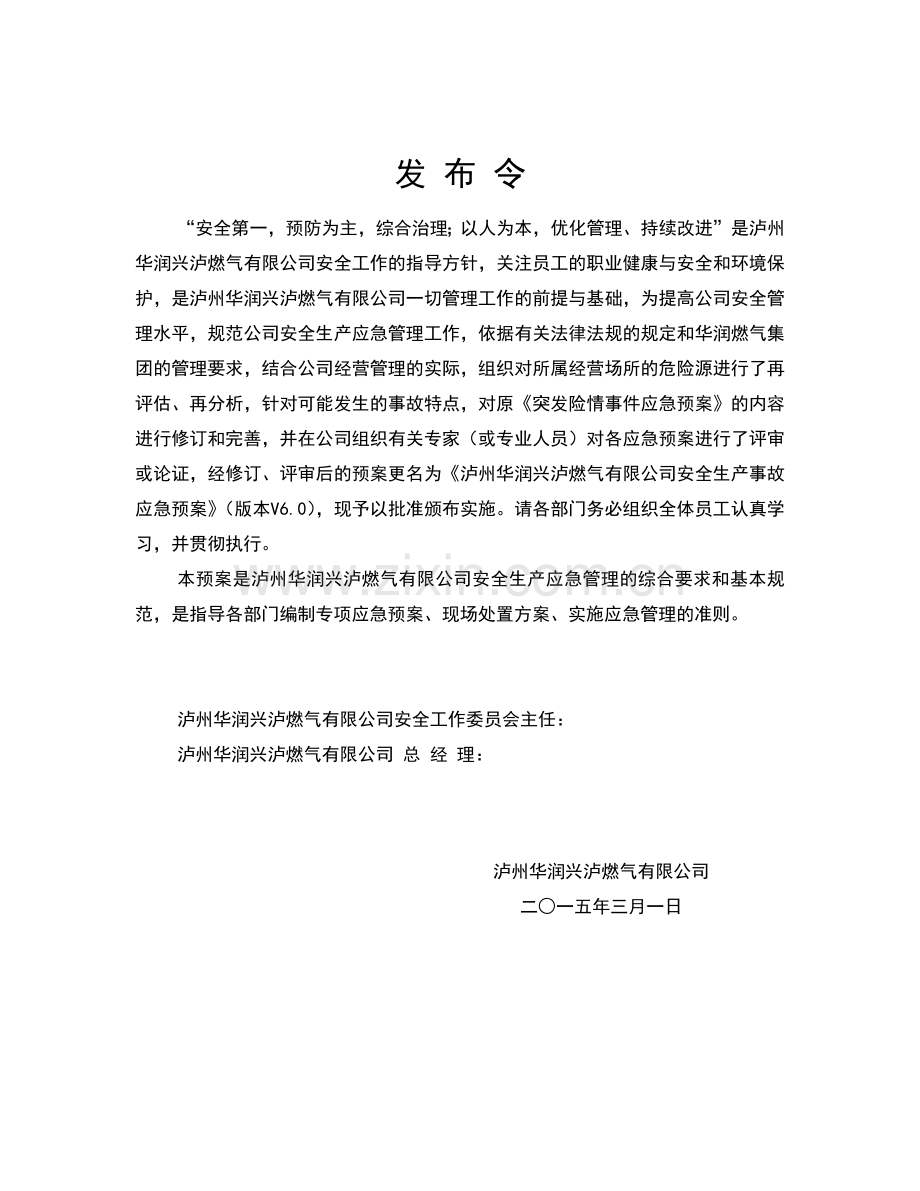 燃气有限公司生产安全事故应急预案.docx_第2页