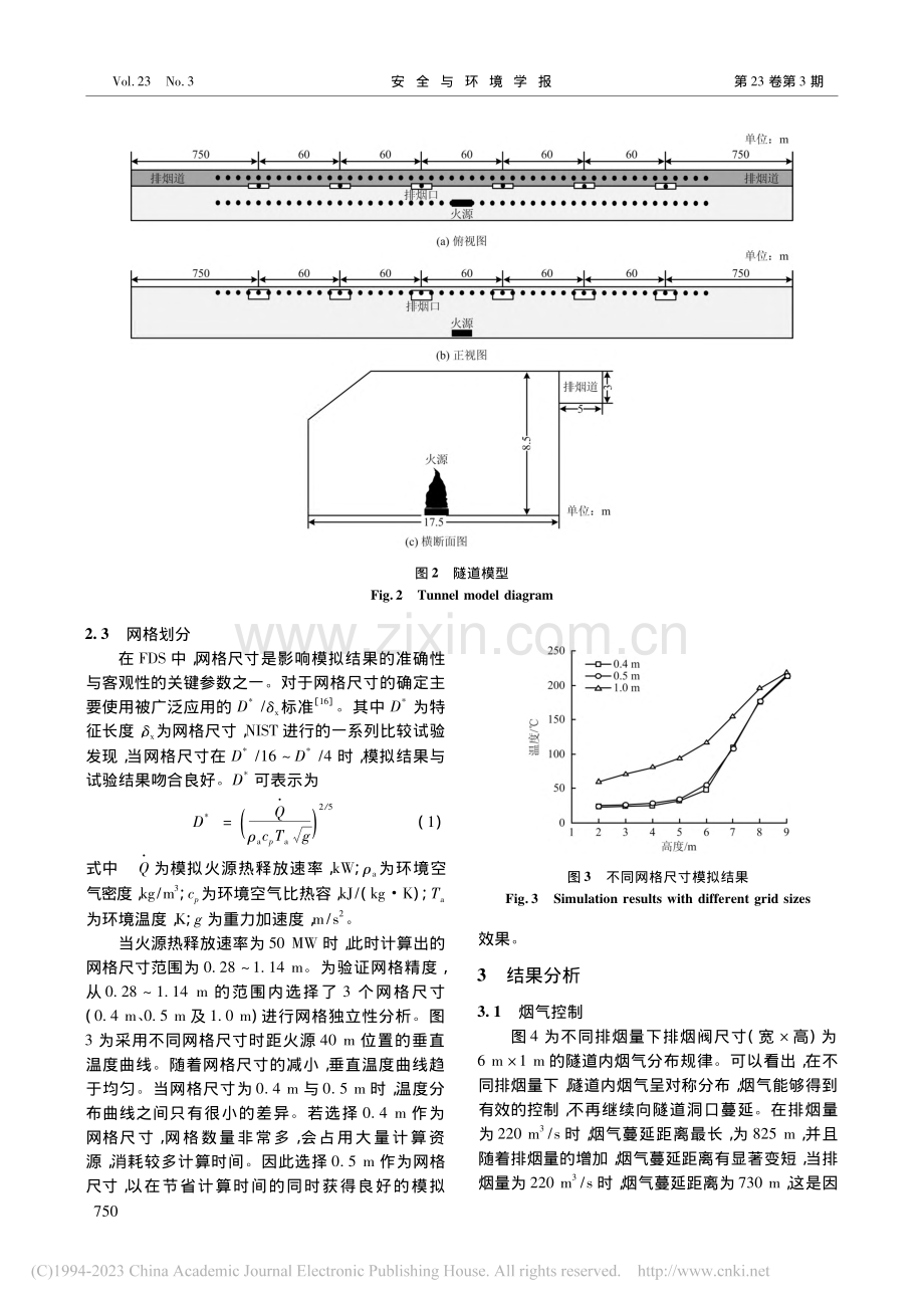 水下隧道排烟阀尺寸对侧向排烟系统烟气蔓延特性影响_梁园.pdf_第3页