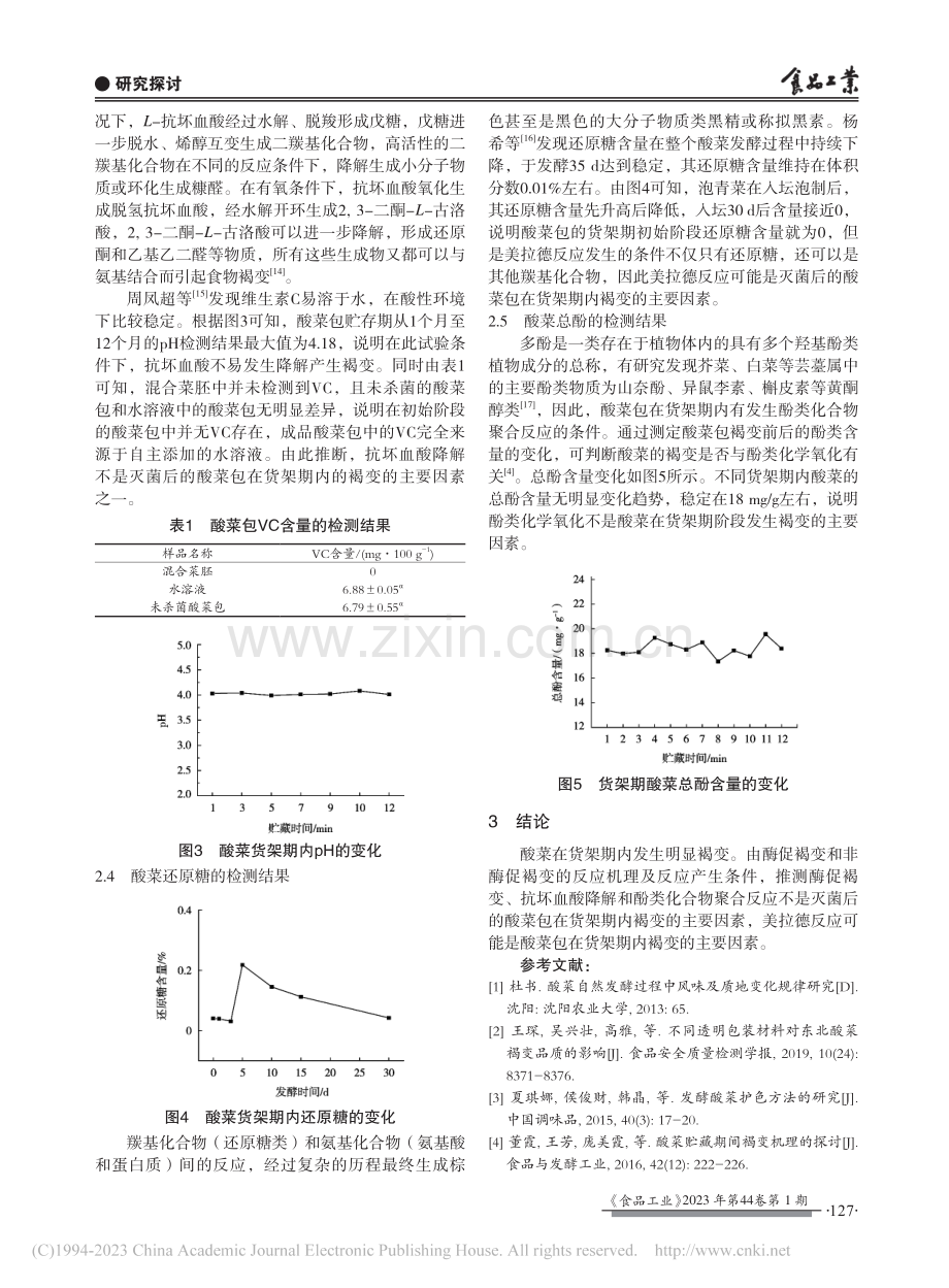 酸菜货架期褐变机理_邓劼.pdf_第3页