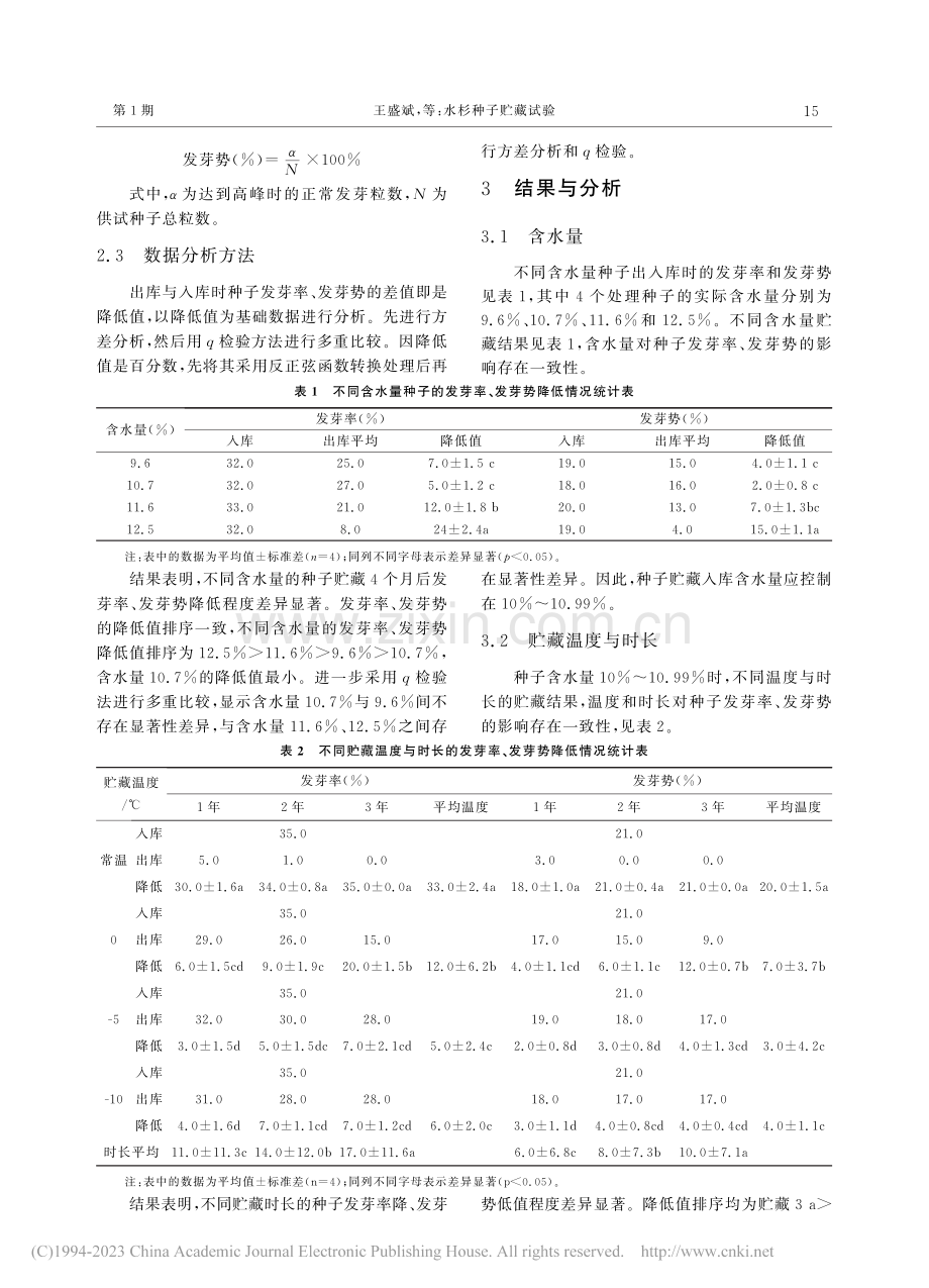 水杉种子贮藏试验_王盛斌.pdf_第3页