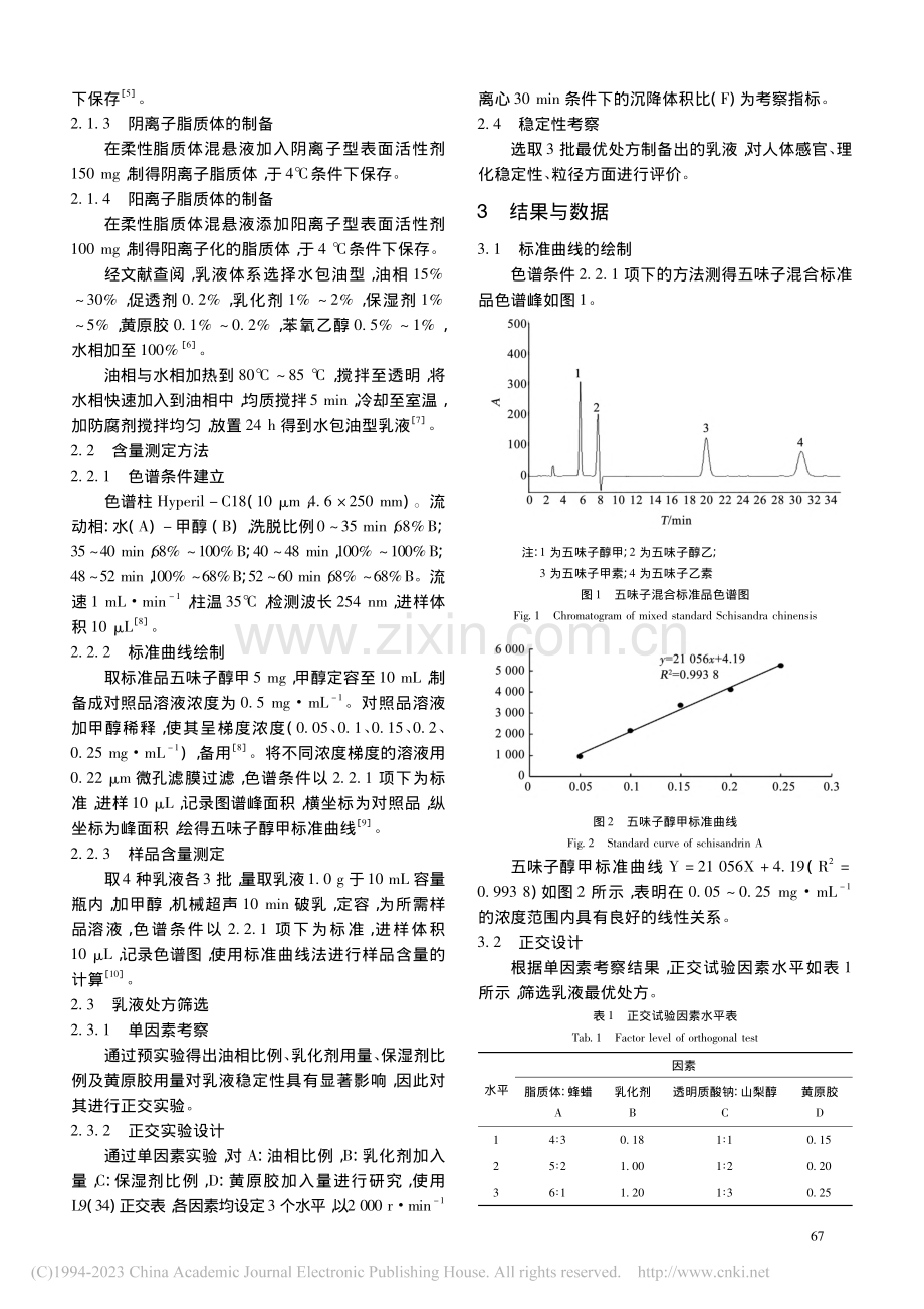 五味子木脂素脂质体高渗护肤品的制备_项洋洋.pdf_第2页