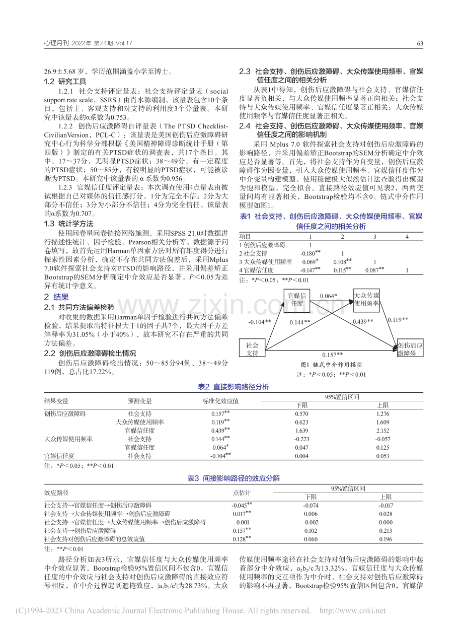 新冠肺炎疫情期间“隔离型”...对创伤后应激障碍影响的探究_刘思路.pdf_第2页