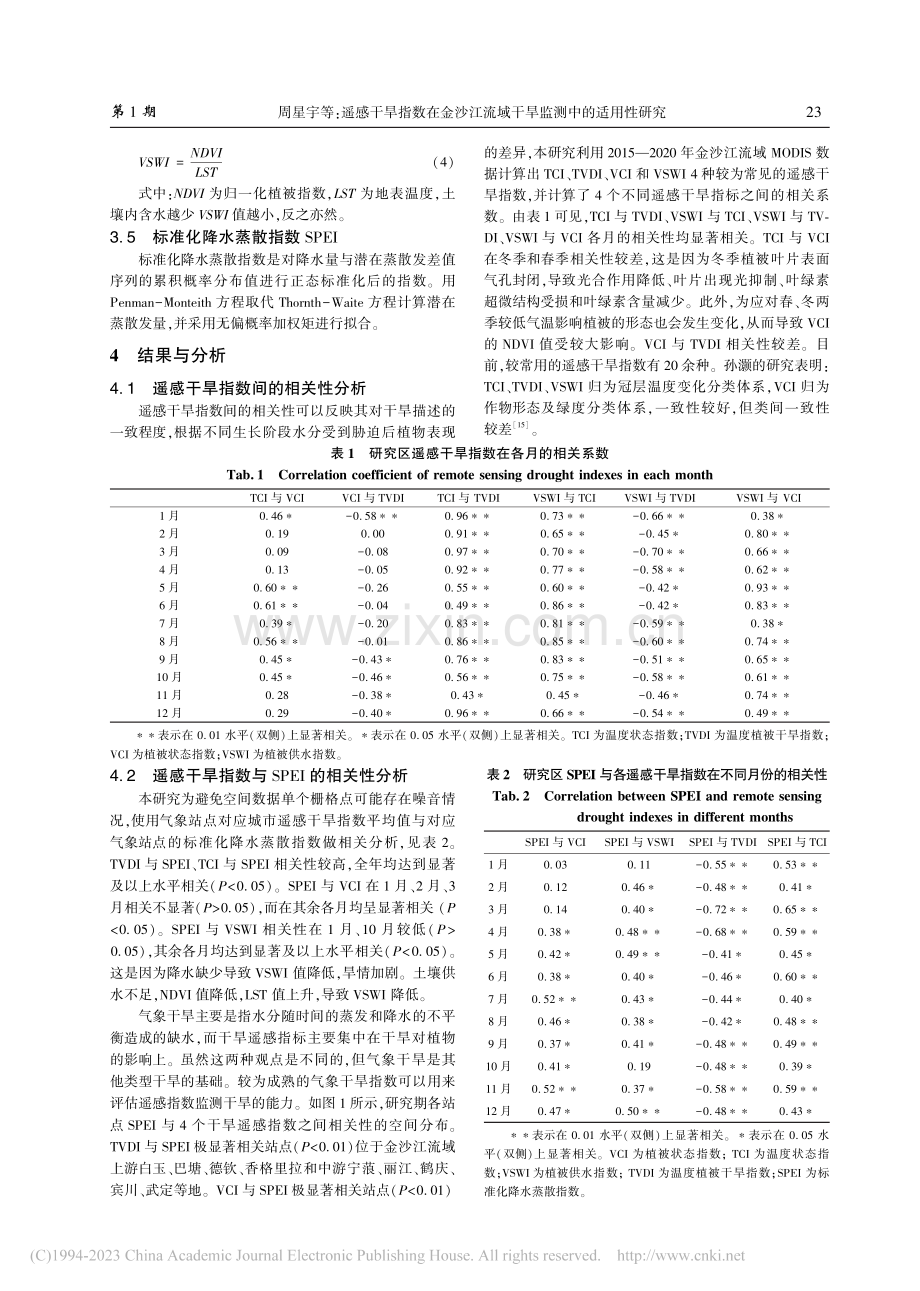 遥感干旱指数在金沙江流域干旱监测中的适用性研究_周星宇.pdf_第3页