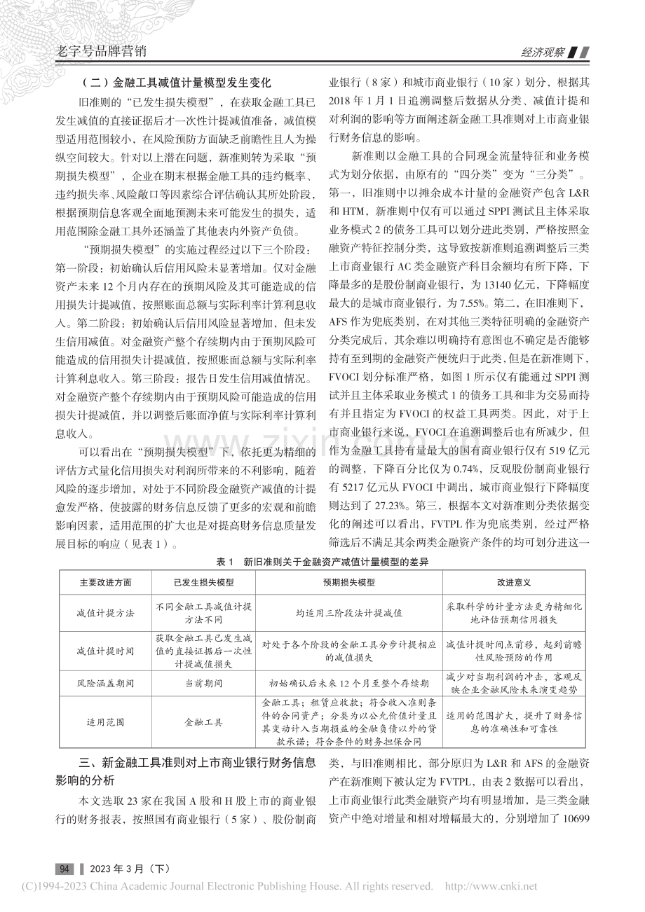 新金融工具准则变化对企业财...银行2018年财务报告数据_张晨曦.pdf_第2页