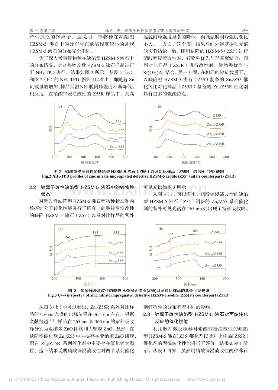 锌离子改性缺陷型ZSM-5沸石的研究_林龙.pdf_第3页